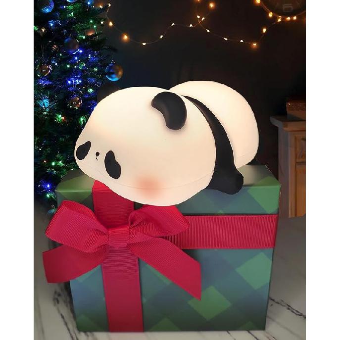 Ночник Recolte Panda для детей - 3 уровня яркости, перезаряжаемая светодиодная силиконовая лампа | Мягкий ночник с таймером | Безопасный ночник для ребенка