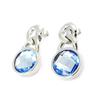 [I2884] - Silver Blue 'Calypso' Steel Earrings
