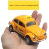 Miniature Simulation Back Car Model Diecast Alloy Pull Taxi Toy with Opening Door 0.0638888888888889 Scale Retro Car