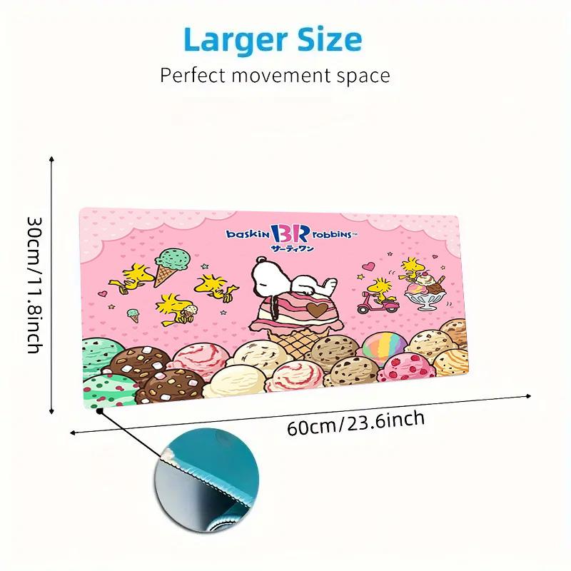 Dog S-Snoopy Color Mouse Pad Large Gaming Table Cushion Non-slip Laptop Tablet Big Mousepad XXL Mat Mini PC Playmat With Lock edge