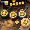 Sealing Wax 1 Set of Spoon Sealing Wax Furnace Stove Pot Seal Decorative Craft Gift Solid Wood Wax Stamp Craft Supplie SB002