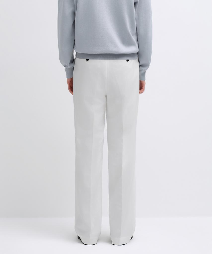 MUSINSA STANDARD Wide Hidden Banding Slacks [White]