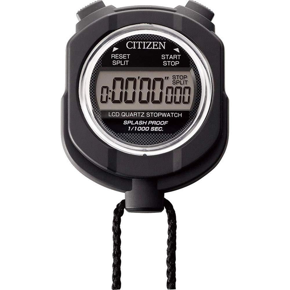 RHYTHM Citizen Digital Stopwatch CITIZEN 055, Water-resistant, Rainproof, Black, 8RDA55-002