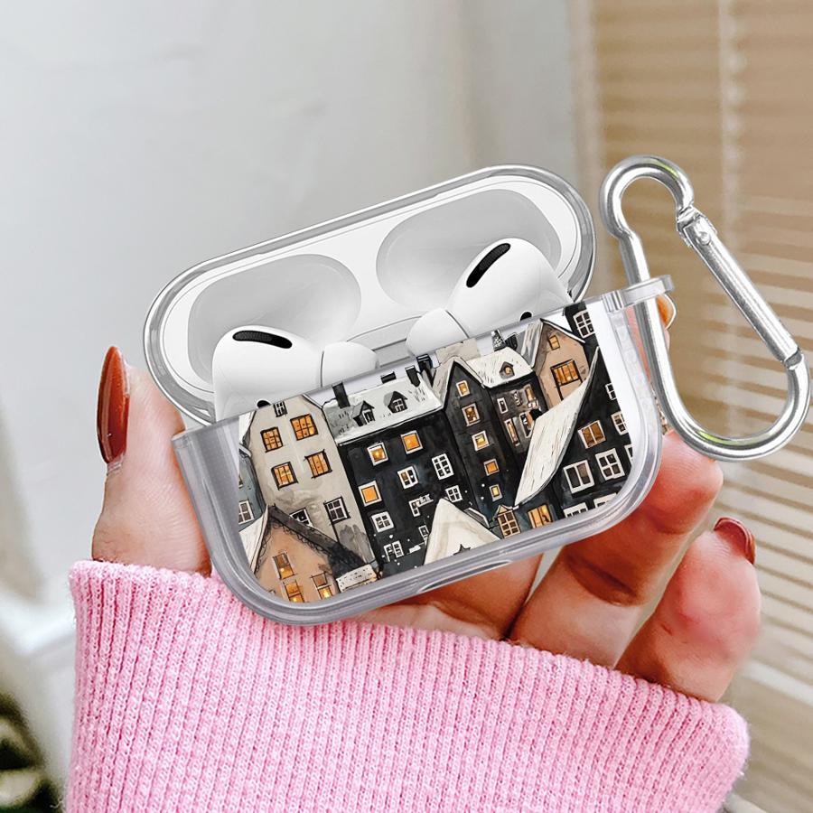 Чехол для Airpods Pro2 4 2 3 Pro3 1 Pro Прозрачный Чехлы для Наушников Чехол Рождественский Санта-Клаус