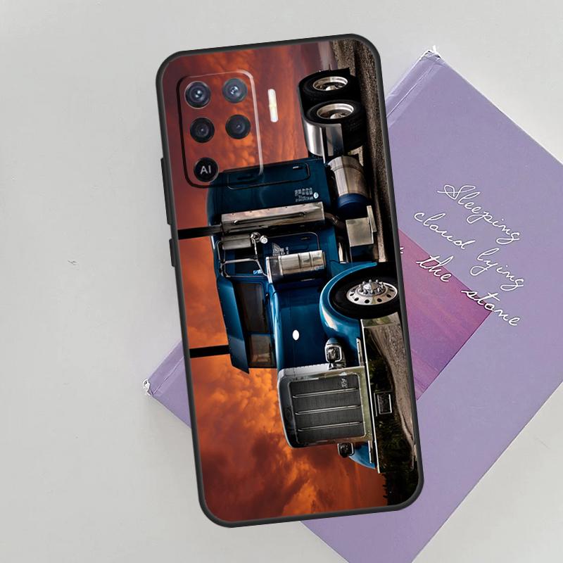 Trucks Car Phone Case For Oppo A54 A74 A94 A15 A16 A17 A52 A72 A76 A96 A57 A58 A78 A98 A53S Cover Case