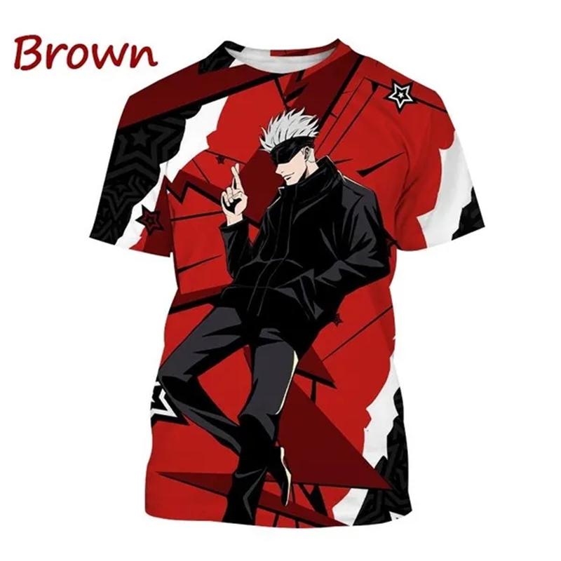 Latest Jujutsu Kaisen 3D Printing Casual T-shirt Popular Classic Anime Men's Fashion Harajuku Top T-shirt Gojo Satoru T-shirt