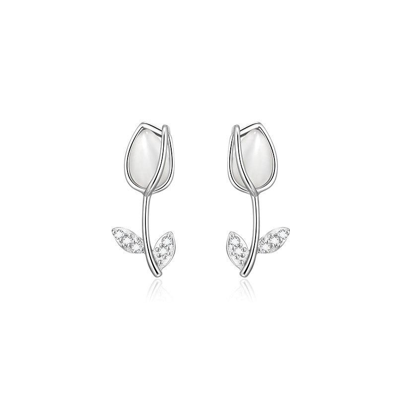 Tulip Earrings Niche Design Sense Women's Earrings New Trendy Summer Light Luxury Earrings