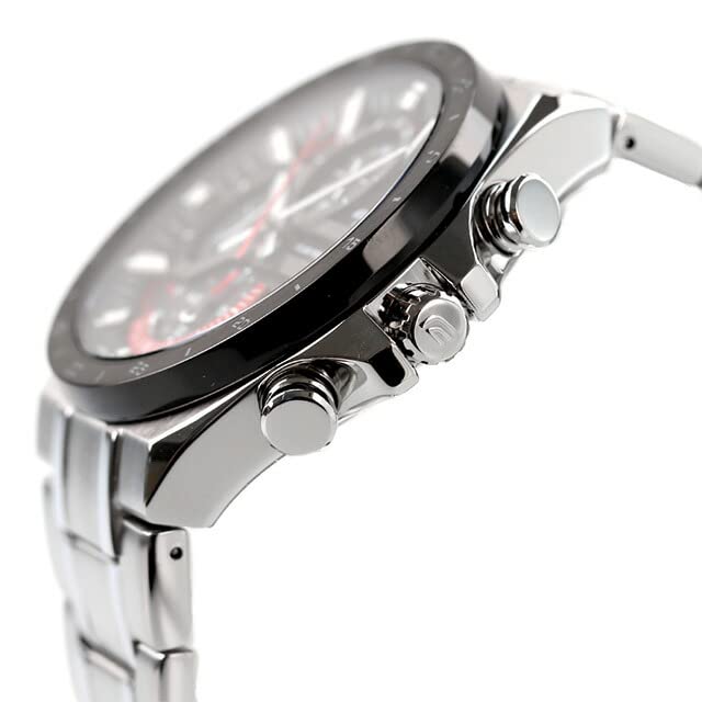 Casio EDIFICE EQS-920DB-1A Солнечные часы-хронограф, Браслет из нержавеющей стали, Водонепроницаемость 100 м, Спортивный черный циферблат