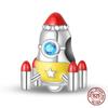 100% Медь Металл Космическое Путешествие Космический Корабль Астронавт Бусины Компоненты Совместимые С Аутентичным Оригинальным Женским Браслетом Высококачественные Тонкие Ювелирные Изделия Сделай Это