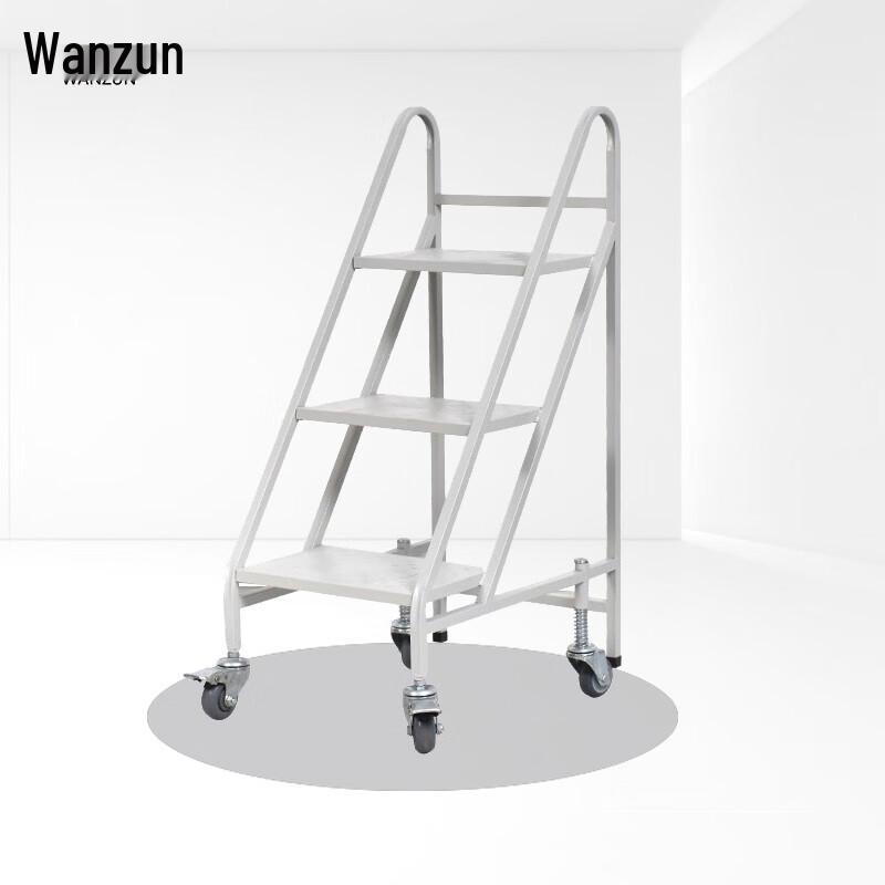 WANZUN Steel 3-Step Library Ladder