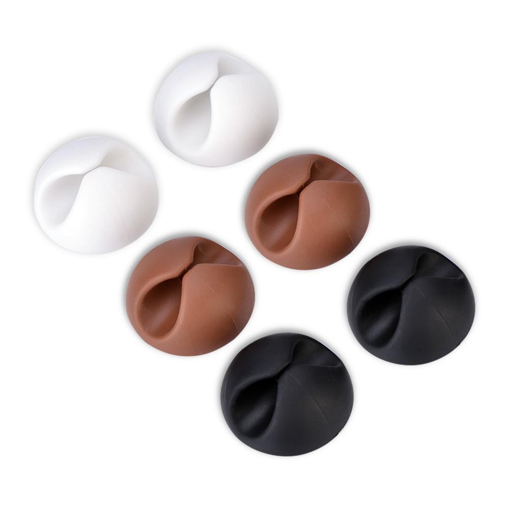 6pcs Universal Office Cable Clips Desktop Cord Holder Cable Organizer