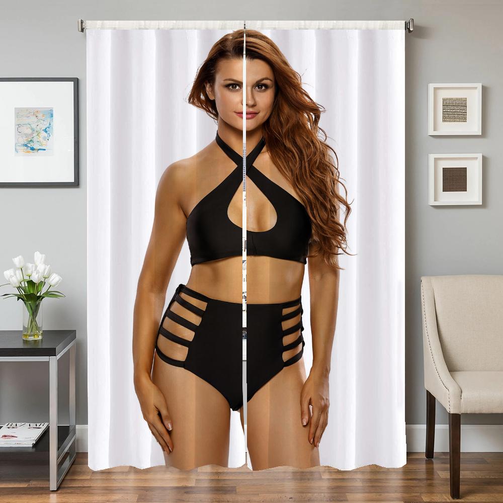 Домашний интерьер Кухня Шторы для гостиной 2 шт. Затемняющие шторы Дверные занавески Красота Спальня Украшения Раздела Тень