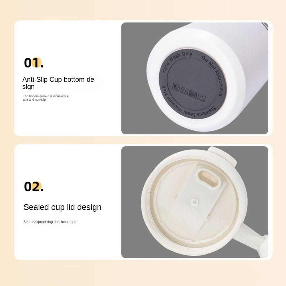 Герметичная Изолированная Кружка для Кофе Простая Вакуумная Фляга Бытовая Чашка из Нержавеющей Стали Офис/Школа