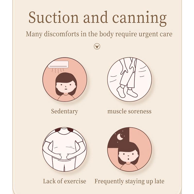 Intelligent Vacuum Cupping Massage Device Electric Heating Scraping Suction Cups Physical Fatigue Relieve Health