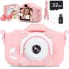 Kids Camera with 32GB SD Card and Silicone Case, Toy for Boys and Girls Ages 3-12
