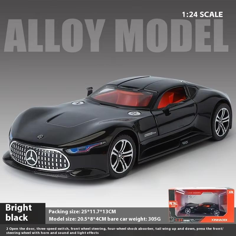 1:24 AMG Mercedes Benz GT Звук и Свет Инерционный Литой Легкосплавный Автомобиль Модель Игрушки Со Звуком и Светом Украшение Транспортного Средства Игрушка Подарок Мальчику