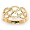 Gold Plated Ring 'Sissi' Golden White - 11 Mm