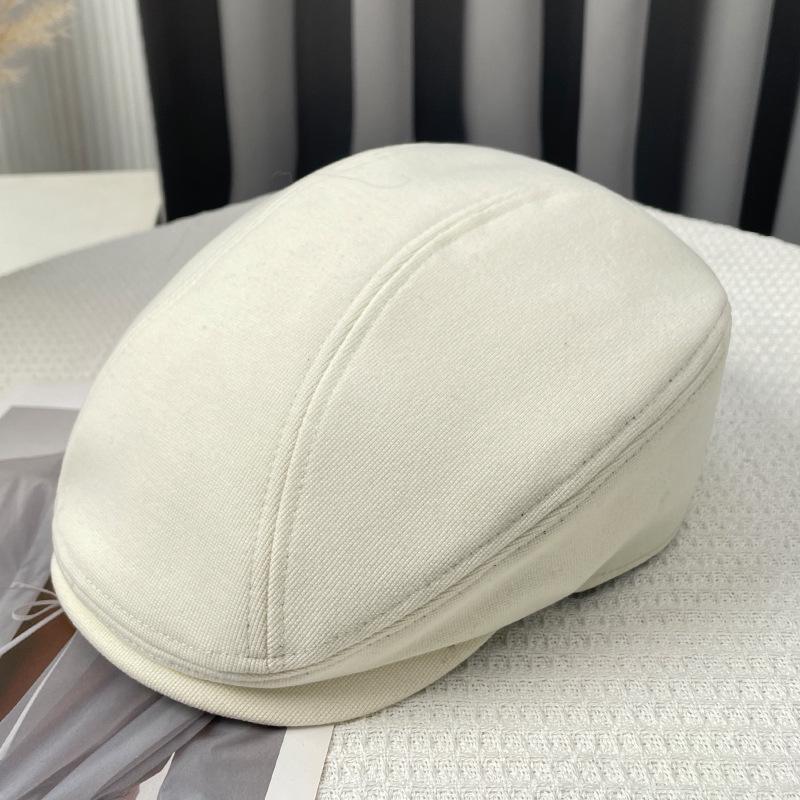 Women's Summer British Retro Newsboy Hat, Large Fit, Small Face Effect, Versatile Duckbill Beret