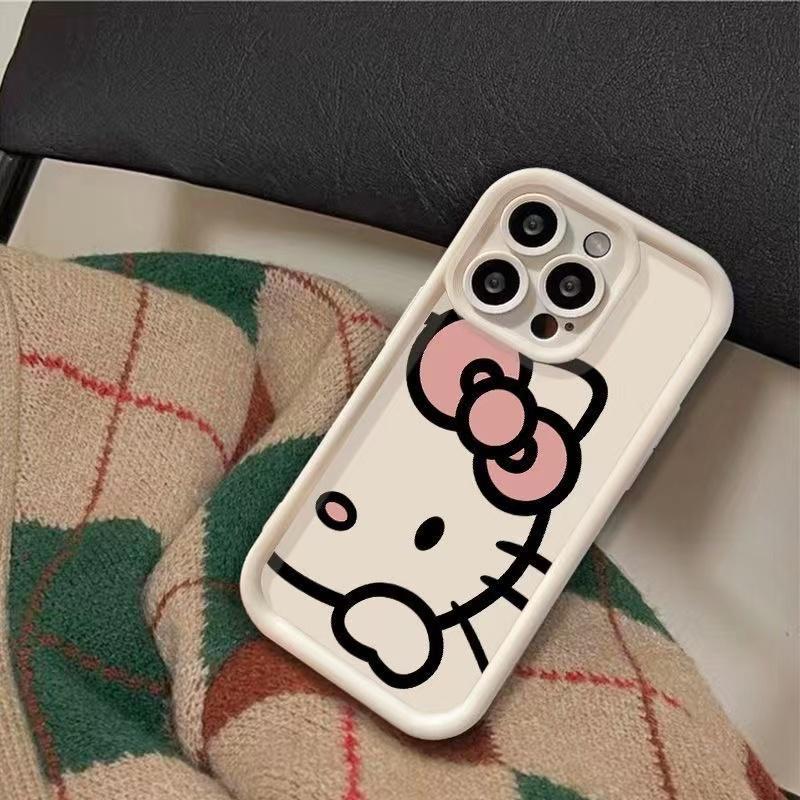 Чехол для телефона Sanrio Hello Kitty для iPhone 16 15 14 13 12 11 Pro Max Mini XR XS X 7 8 Plus Мягкая задняя крышка из ТПУ
