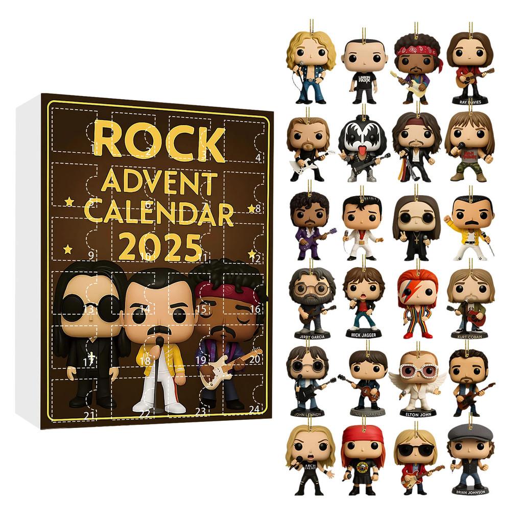 Рождественская серия «Слепой ящик» с акриловыми фигурками рок-группы для праздничного украшения елки