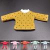 Doll for 1/12BJD Dolls Cotton Dot Blouse Doll T-shirt Socks DIY Doll Clothes Doll Cotton T-shirt