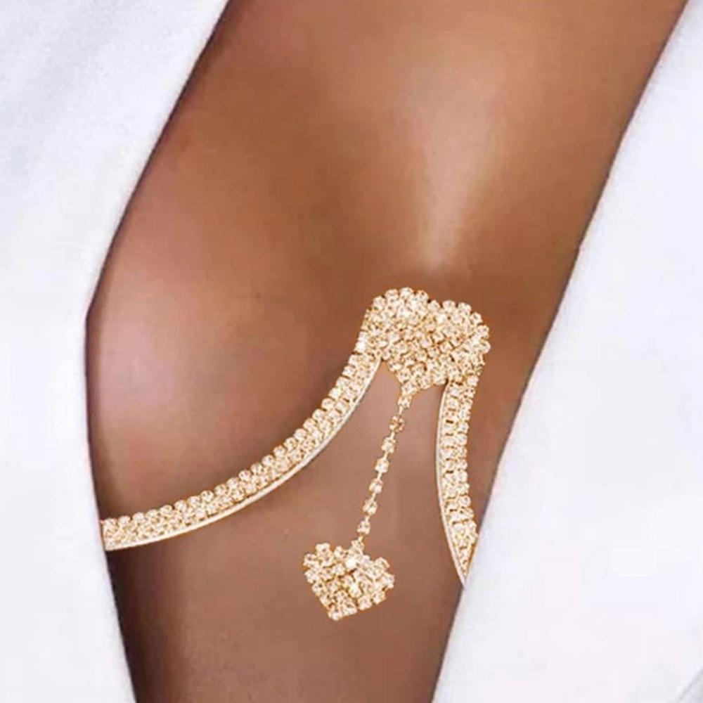 Цепочка на грудь с кисточками Цепочка на тело с кисточками Цепочка на грудь в форме сердца Панк-цепочка на грудь для девушек