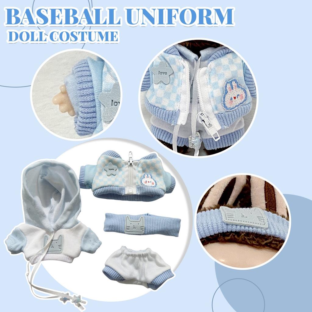Комплект одежды для кукол 17 см, аксессуары для кукол, топ с сердечками, шарф, шапка, без кукол