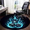1pc Dice Crown Office Round Area Rug, Indoor Mat Suitable ForOffice, Under Office Chairs Bedroom Living Room Home Decor T164