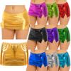Women Shiny Wet Look Split Mini Skirt Bodycon Short Pencil Skirts Sexy Clubwear Night Club Rave Pole Dance Costume