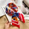 Spring And Summer Satin Long Scarf For Women Sunscreen Shawl Fashionable Beauty Scene Satin Long Scarf Versatile Travel Scarf