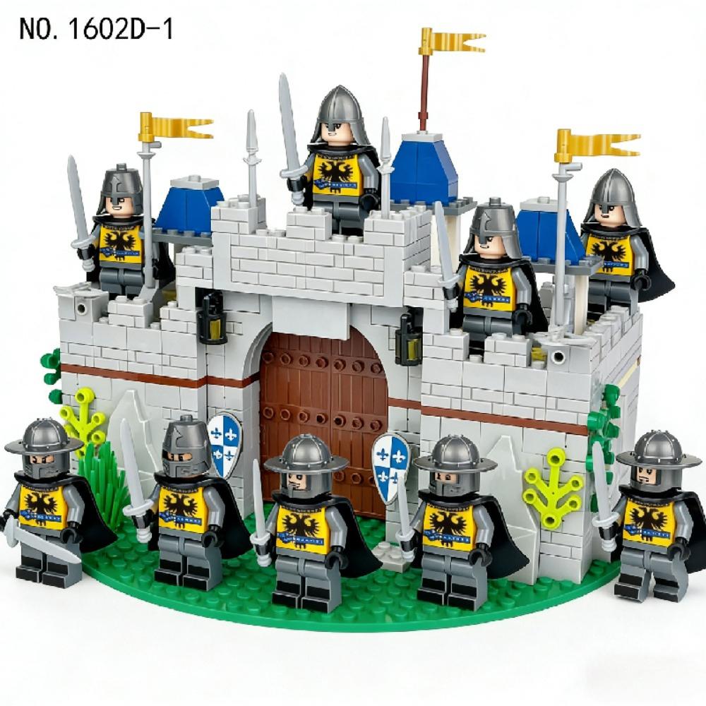 Средневековый Рыцарский Замок MOC Военные Мини Фигурки Аксессуары Конструктор Строительные Блоки Кирпичики Игрушки для Мальчика Подарок
