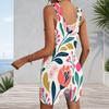 Womens Sleeveless Tank Romper Plus Size Patch Pocket