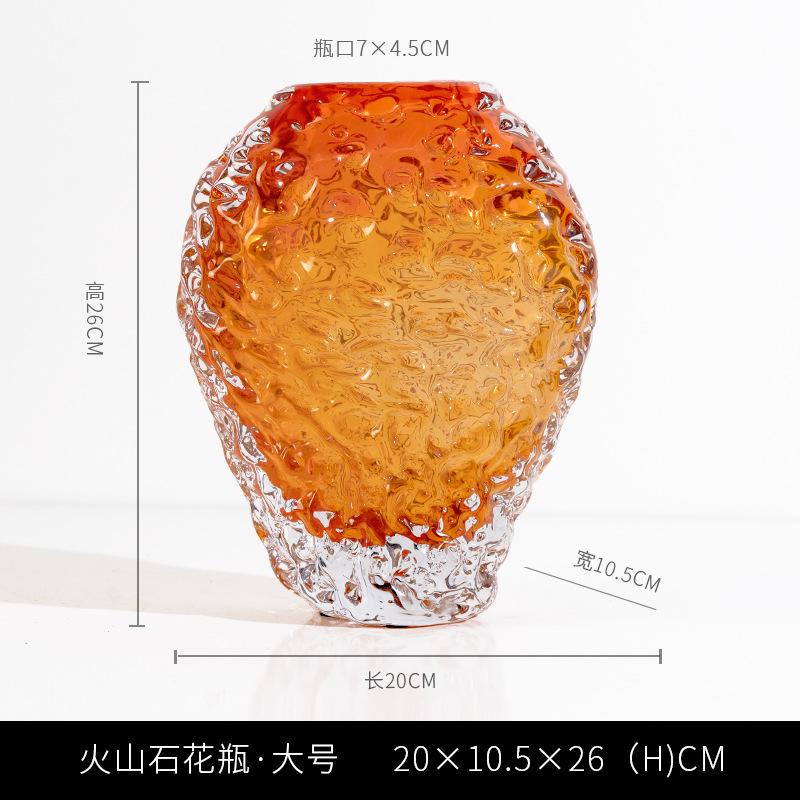 Толстое Цветное Стеклянное Ваза Ваза для Цветов Оранжевая Цветочная Композиция Аксессуары Гидропоника Террариум Аксессуары для Домашнего Декора