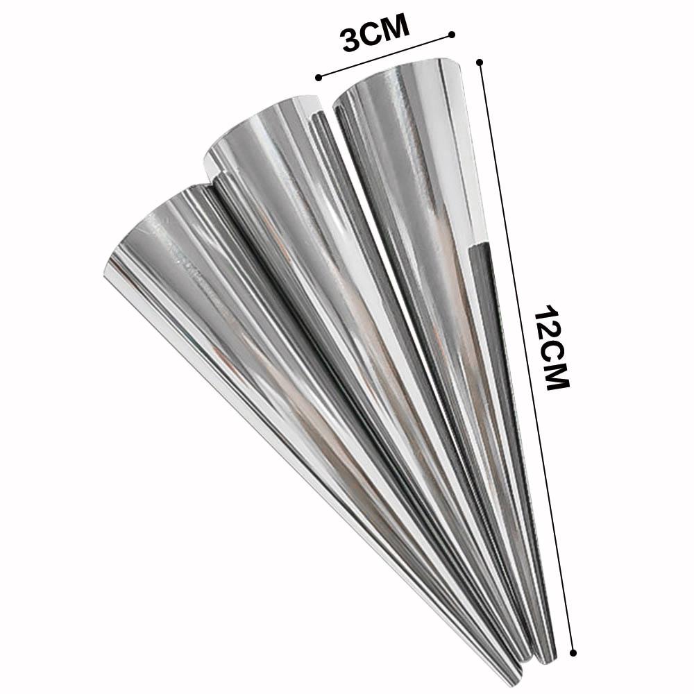 6Pcs Stainless Steel Spiral Croissants Molds Pastry Cream Horn Cake Bread Mold Roll Moulds Pastry