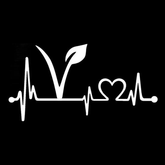 Веганские вегетарианские наклейки для стайлинга автомобилей Heartbeat Lifeline, наклейки для автомобиля, декор