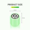 B6 2025 Hot For Volkswagen Luminous Tire Valve Caps Multi-color Fluorescent Night Glowing Decor For Volkswagen VW GTI R Polo Gol