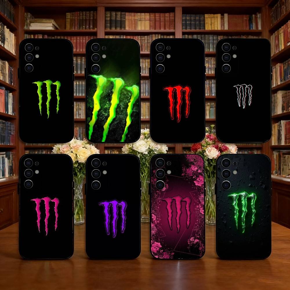 M-MonsterES Модный Дизайн Чехол для Телефона Черный Силиконовый Мягкий Для Samsung S25,S24,S21,S22,S23,S30,Ultra,S20,Plus,Fe,Lite