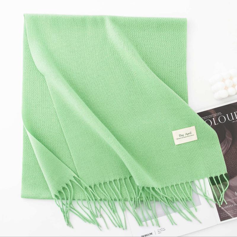 Morandi Color Scarf Shawl Solid Color Cashmere Feel Long Winter Wrap Luxury Soft Fashion Gift Lightweight Women’s Neck Scarf