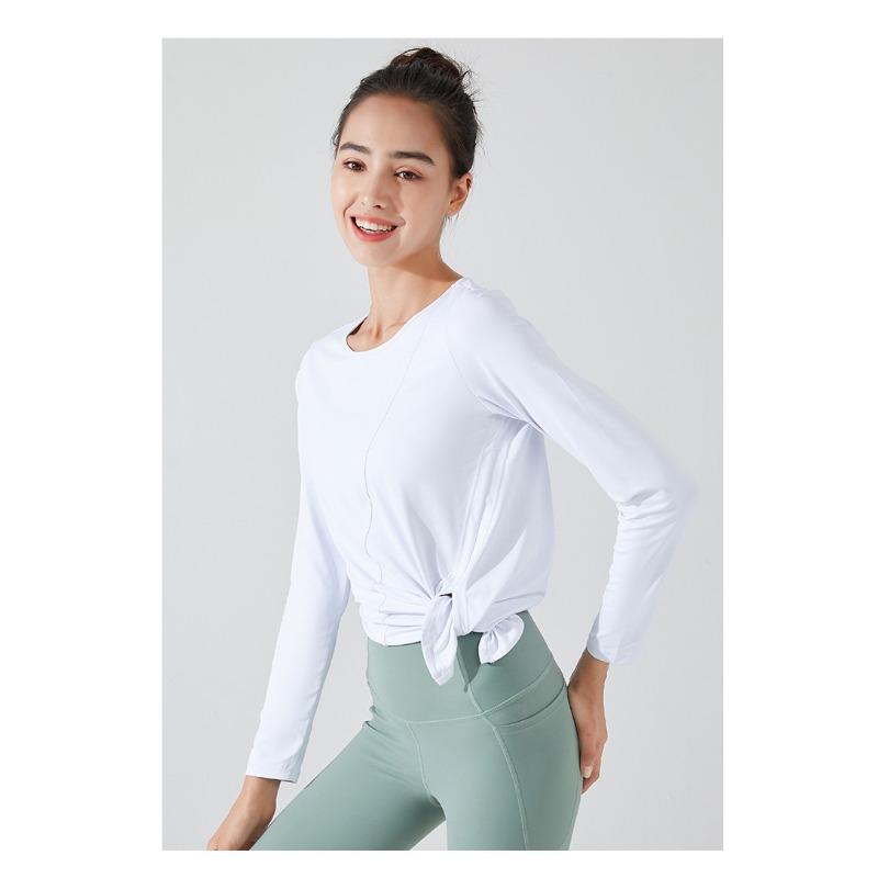 Женская одежда для йоги с длинным рукавом на весну и осень, свободные топы