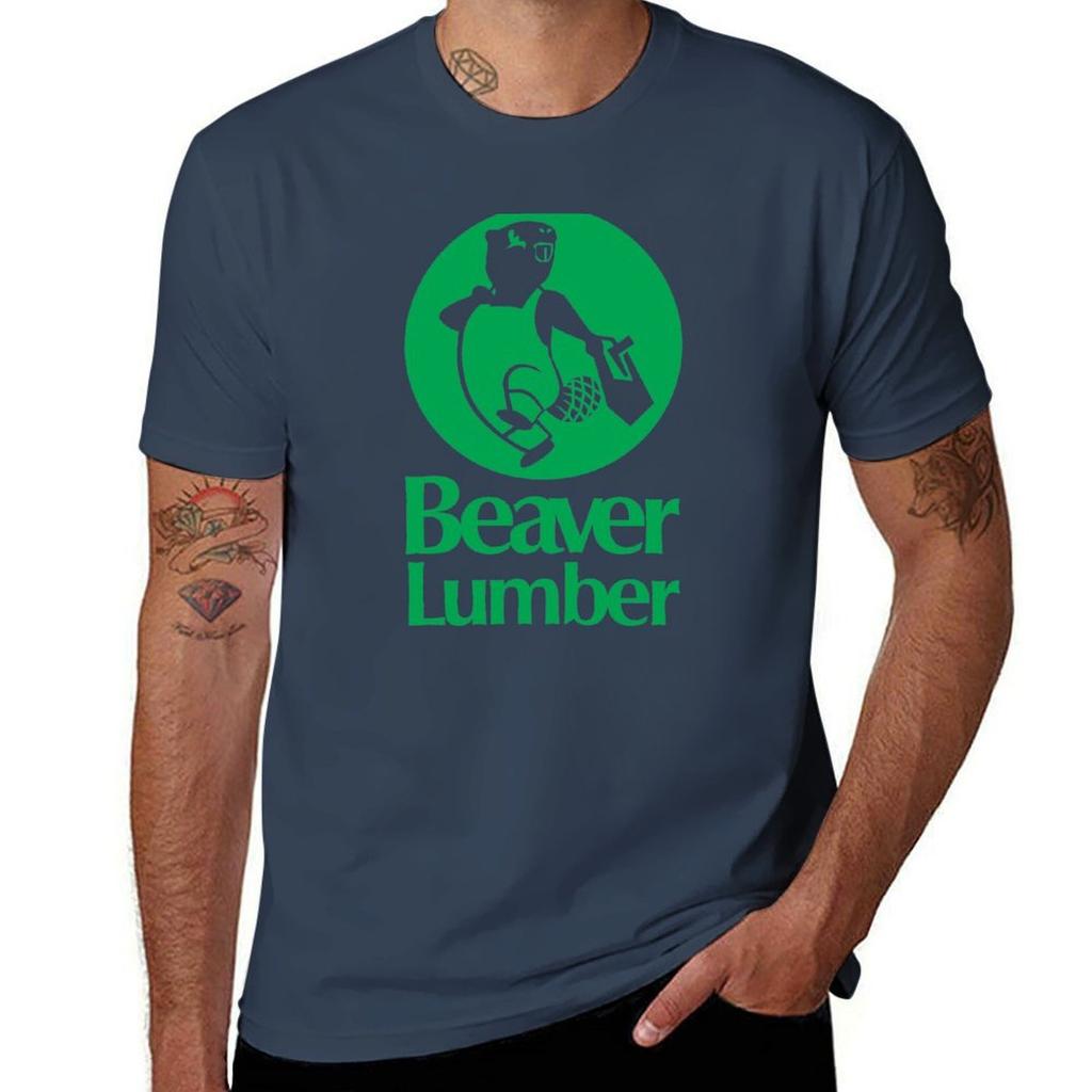 Beaver Lumber (Green) TShirt Basic Solid Color Casual Tee Shirt TShirt