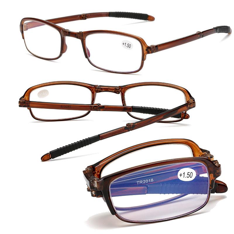 Очки для чтения Мужчины Женщины Складные очки Оправа для очков TR Очки Анти-синий свет Бифокальные дальнозоркие очки с увеличением Очки для дальнозоркости