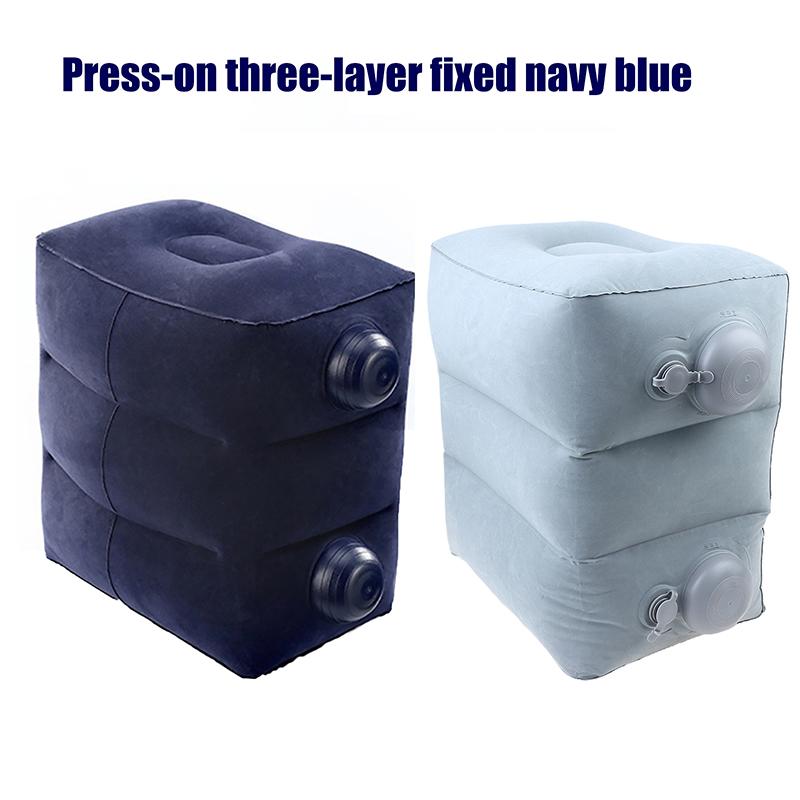 Надувная подушка-подставка для ног ПВХ Полет Сон Подставка для ног Подушка для отдыха 3 слоя Регулируемая высота Автобус для путешествий Автомобиль Подушка для отдыха ног