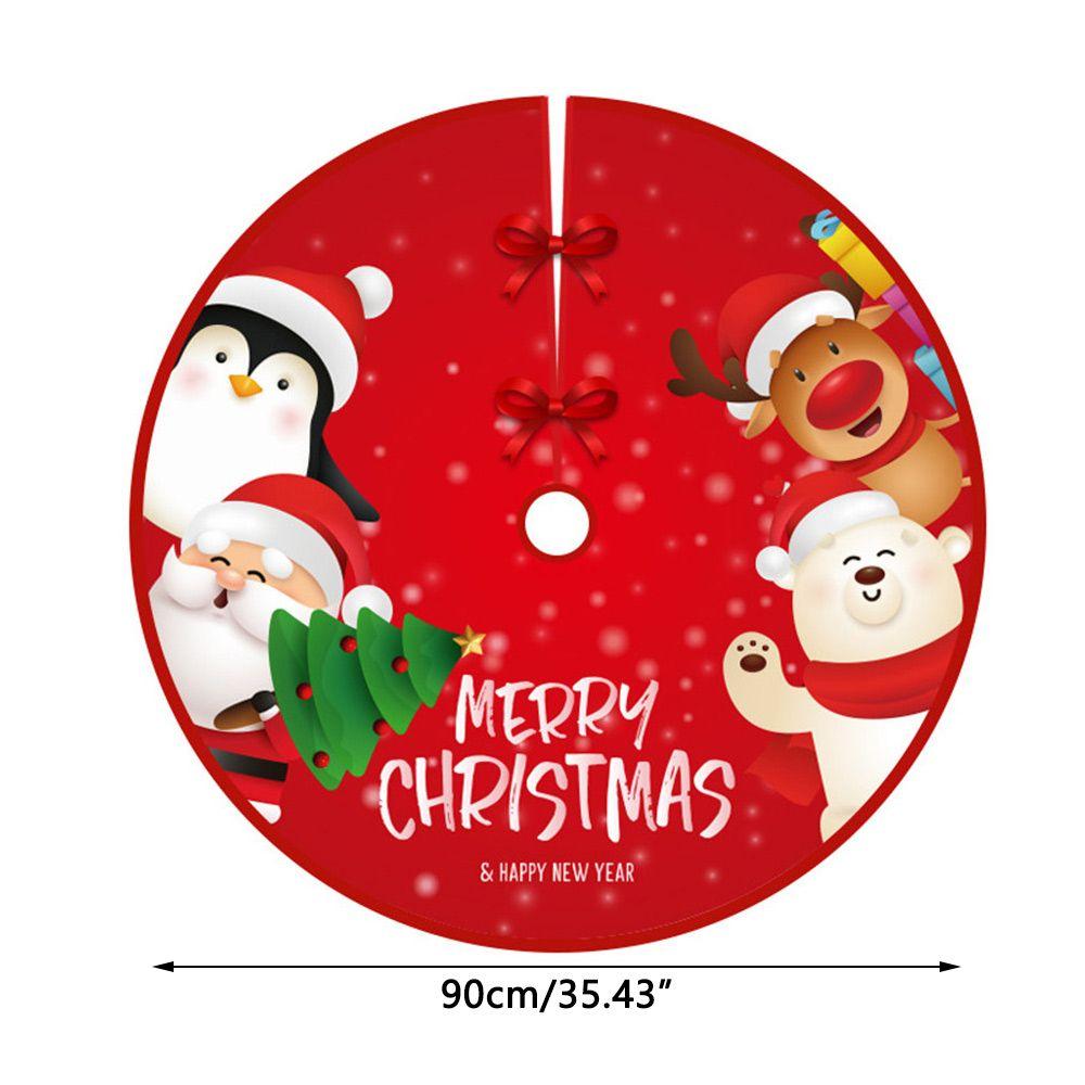 Santa Elk Happy New Year Party Decoration Christmas Trees Skirt Party Decor Apron Xmas Floor Cover