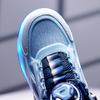 28-37 Детская мода Четырехколесные разборные в плоские спортивные туфли со светодиодной подсветкой Спортивные туфли Коньки