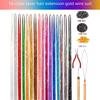 Tinsel Hair Extension Set: 16 Colors with Gold Wire, Pliers & Crochet Tool for a Vibrant, Seamless Look