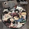 Коврик для пола Demon Slayer Kimetsu No Yaiba, круглый ковер, ковер для гостиной, спальни, дивана, игровой комнаты, нескользящий коврик