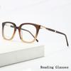 Acetate Square Oversized Frame Photochromic Men Anti Blue Ray Women Presbyopic Prescription Women Reading Glasses Custom 0~+600