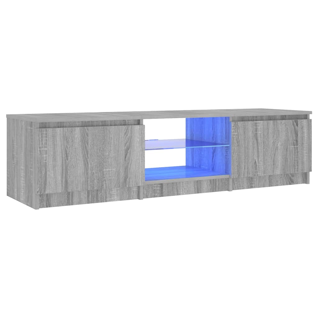 Vidaxl Szafka Pod Tv, Z Led, Szary Dąb Sonoma, 140X40X35,5 Cm