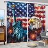 2 шт. занавески с принтом флага США для домашнего декора - карманные шторы для спальни