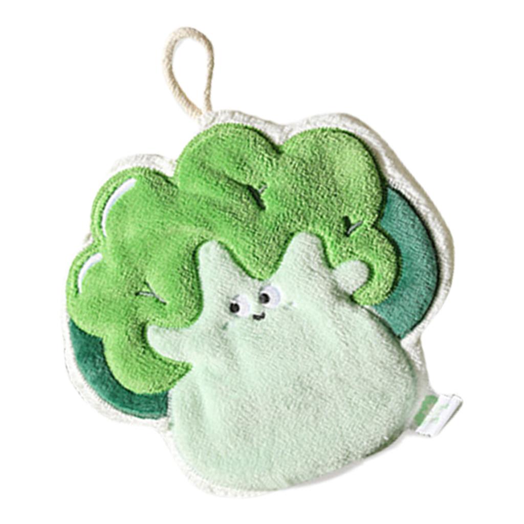 Мягкое Впитывающее Коралловое Флисовое Кухонное Полотенце Забавной Формы Овоща Салфетка Тряпка Быстросохнущая и Легко Подвешиваемая